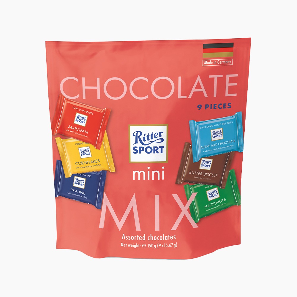 [Rittersport] Mini Chocolate Mix 9p (pouch) 150g